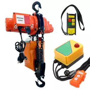 전기 체인 호이스트 2인치 1 2200파운드 적재 용량 20피트 팅 높이 120V 단상 오버헤드 크레인 328피트