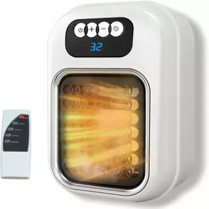 실내용 휴대용 세라믹 스페이스 히터 - 타이머 자동 차단 조용한 작동이 가능한 플러그인 월 욕실 침실