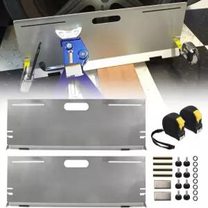 Frtcaty 스테인리스 스틸 휠 얼라인먼트 토 플레이트(2팩) - 테이프 측도 마그네틱 슬롯 및 자동차 트럭