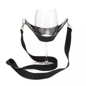 [하프클럽/셀러허브]휴대용 와인잔 홀더 블랙 스트랩 스탠딩 파티