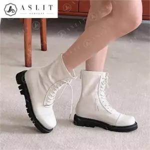 [애슬릿] 여성 통굽 오버솔 백 지퍼 데일리 워커 부츠