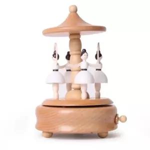 [하프클럽/셀러허브]원목오르골 발레리나 움직이는 태엽 나무 뮤직박스