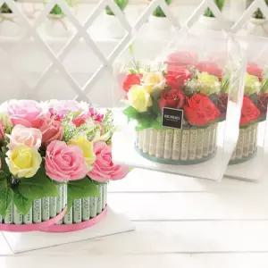 핸드메이드 로즈 플라워 케익 용돈박스 (30) 어버이날 가정의달 부모님 생신 용돈 케이크 카네이션 선물
