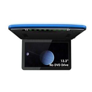 XTRONs 13.3인치 차량 오버헤드 플레이어 초박형 1920 * 1080 FHD 스크린 지붕 장착 플립 다운 TV 지원 HDMI, USB(스피커 내장)