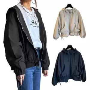 여자야상점퍼 바람막이자켓 여성바람막이 숏 숏 간절기 프릴바람점퍼