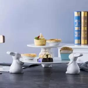 토끼 디저트 트레이 케이크 스탠드 에프터눈티 홈카페 파티 접시
