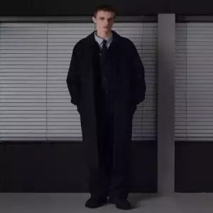 [매장정품] musinsastandard 울 블렌드 오버사이즈 머프 발마칸 코트 [네이비]