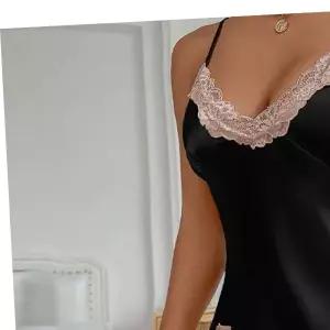 플라워 레이스 란제리 민소매 슬립원피스 여성슬립