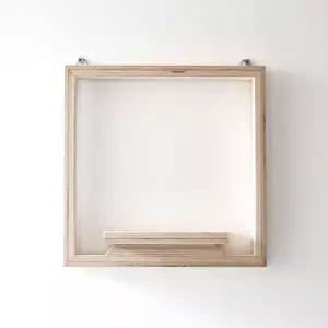 [하프클럽/셀러허브]우드 벽선반 인테리어 소품 벽걸이 선반 액자형 25x25