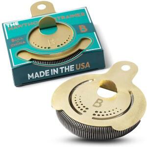 호손 스트레이너 바이 중국산 금(100% 황동) 믹싱 바 셰이커용 및 바텐더용 스트레이너와 글라스 턴 미국산 - 칵테일 스프링