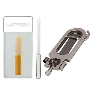 색소폰 리드 리서페이서 & 트리머 키트 내구성, 휴대성이 디자인 (스테인리스 위한 정밀 스틸) - 도구 커터 | 스틱이 수리 클라리넷 뛰어난 리드를 있는 스틸 유리 스테인리스 전문가용