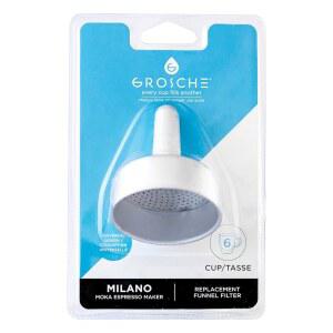 그로쉐 밀라노 모카 포트 깔때기 필터 부품 스토브탑 사이즈 커피 6컵 메이커 그레카 에스프레소 알루미늄 메이커용 교체