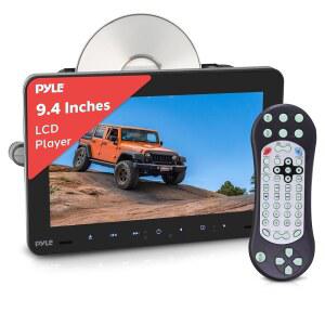 파일 유니버설 카 헤드레스트 마운트 모니터-9.4인치 차량 멀티미디어 CD DVD 플레이어-스마트 오디오 비디오 엔터테인먼트 시스템(HDMI 및 고해상도 TV LCD 화면 포함) - 마운팅 브래킷 포함 PLHRDVD904, 블랙