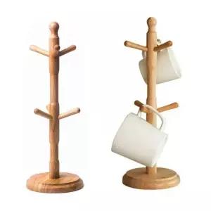 [하프클럽/셀러허브]페어프렌즈024 고무나무 원목 머그 컵걸이 6구