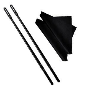 플루트 청소봉과 천, 청소 키트, 청소포, 청소포(블랙) 청소봉, 면봉 세트