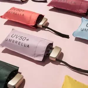초경량 UV차단 5단 수동 양우산 5컬러 양산 우산 햇빛가리개 접이식 휴대용 파우치 피부보호