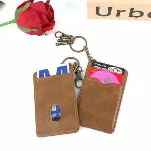 지갑 갈색카드지갑 브라운 브라운카드지갑 키링 가죽 열쇠고리