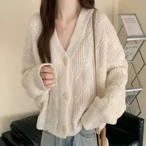 가디건 가오리핏 니트가디건 여성가디건 아방한 크롭 가을아우터 2컬러