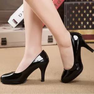 여성구두 애나멜 가보시힐 펌프스힐 라운드 여성하이힐 8.5cm