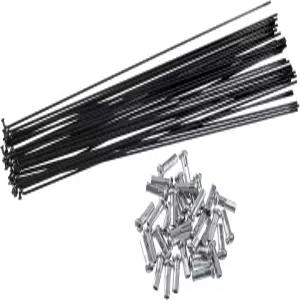 INFINAUTO 36개 자전거 스틸 스포크 14G 대부분의 스타일 디자인을 위해 니플이 달린 270mm 길이