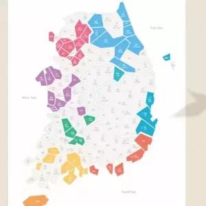 (옵션 커플여행지도)스티커 여행지도 커플여행지도 투비롱 투비롱 스티커 커플 캠핑