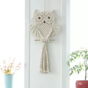 마크라메 부엉이 부엉이마크라메 부엉이소품 부엉이장식품 고급