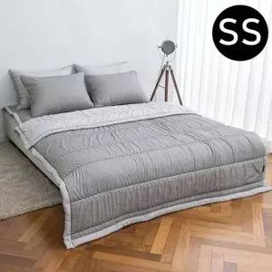 SS 그레이 베개커버세트 간절기 해피니 슈퍼싱글 소프트마이크로 베개솜 별매 드리즐