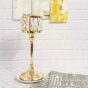 [하프클럽/셀러허브]M 골드 크리스탈 촛대