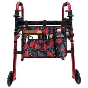 접이식 워커 롤레이터 정리함을 위한 컵 홀더 수트가 포함된 가방 바구니 노인, 핸디캡(바우히니아)을 수납 파우치 방수 팔걸이 액세서리 휴대하기