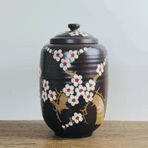 흑매화 분청 10kg 현관 쌀독 항아리 소금 여주 쌀보관통 쌀독 현관소금 단지 쌀벌레예방 소금항아리