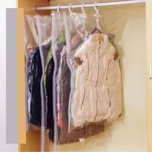 ( )옷걸이 압축팩 압축파우치 의류정리 67x90cm 겨울옷보관 짐정리 패딩보관