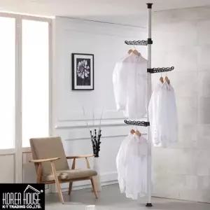 ( )1단 정리 옷장 폴 행거 고급형 수납 38mm 옷걸이 보관