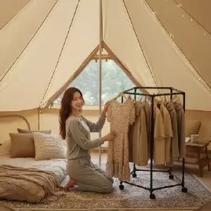 예쁜 조립식 옷걸이 행거 캠핑장 옷가게 디피용 이동식 행거 미니멀 수납 정리 보관 인테리어 소품 용품