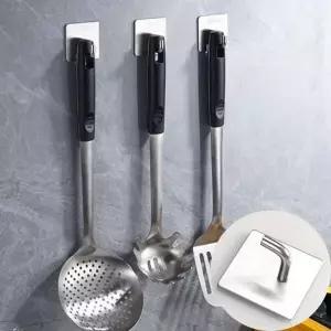 ( )무타공 L형 후크 스텐 고리 모자걸이 가방 벽걸이 옷걸이 다용도 접착식 주방걸이 욕실