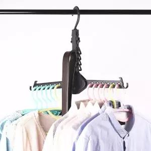 ( )옷장정리 공간활용 틈새 12구 타이걸이 접이식 옷걸이 행거 회전 세탁소