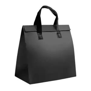 (사이즈 소(24x24x15cm))부직포 냉온 쇼핑백 가방 블랙 소(24x 15cm) 보온보냉 피크닉 도시락 아이스백