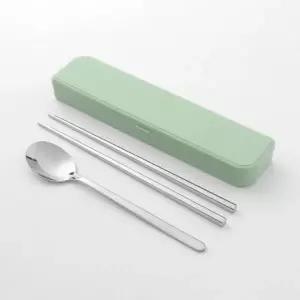 ( )휴대용 파스텔 수저세트 도시락 캠핑수저 젓가락