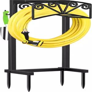 톰케어 가든 호스 홀더 업그레이드된 헤비 듀티 메탈 워터 160피트 길이의 튼튼한 릴과 2개의 공구 후크가