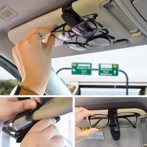 ( )차량 선글라스 클립 카본 안경 집게 거치대 걸이