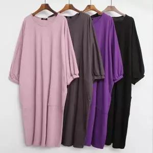 빅사이즈루즈원피스 8204L501 빅주머니면원피스 GR (29533792A)