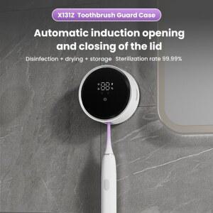 스마트 UV 칫솔 살균기 벽걸이형 LED USB 충전 홀더 휴대용 HD 디스플레이