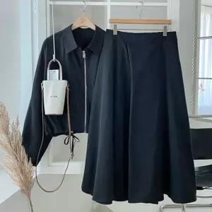 [신상오픈런]여성 가을 랩 스타일 사선 뒷밴딩 스커트 바지 와이드 팬츠 (40947524)