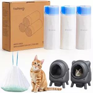 교체된 쓰레기 봉투-3롤 60팩 필니디 고양이 쓰레기통 S20용 자동 청소