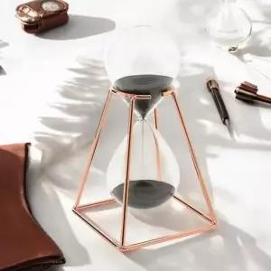 유리 30분 모래시계 북유럽풍 사우나 로즈골드 메탈 욕실시계 욕실용시계 욕실용품