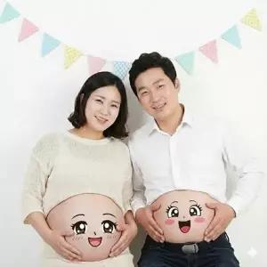 베이비 샤워 임신 셀프 만삭 사진 촬영 스티커 소품 태교 여행 기본 헬로 출산 선물