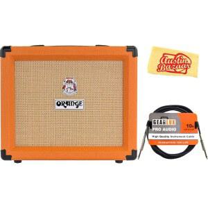 악기 케이블과 오스틴 바자 천이 포함된 오렌지 크러쉬 20와트 기타 콤보 번들