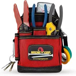 MagnoGrip 9포켓 마그네틱 공구 파우치 ？ 고강도 1680D 발리스틱 폴리에스터 목수 전기 기술자 및 DIY