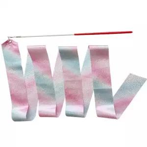 반짝이 리듬 체조 리본 막대 마루운동 줄 4M DD-12839