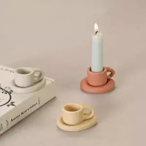 [하프클럽/셀러허브]빈티지 호롱볼 촛불 캔들 세라믹 촛대 1+1