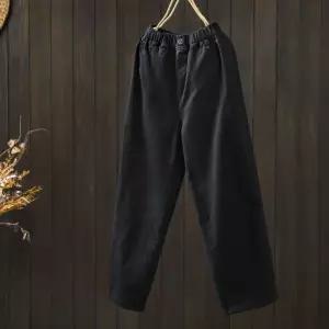 팬츠 캐주얼 빈티지 얇은 융털 가을겨울 스판 여성패션 9부 DL4